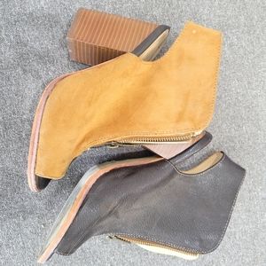 Two tone booties